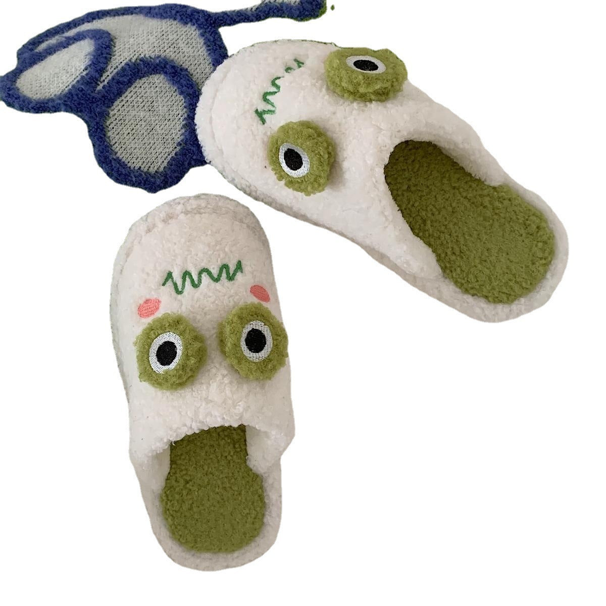 Closed Toe Plush Slippers Female Winter Student