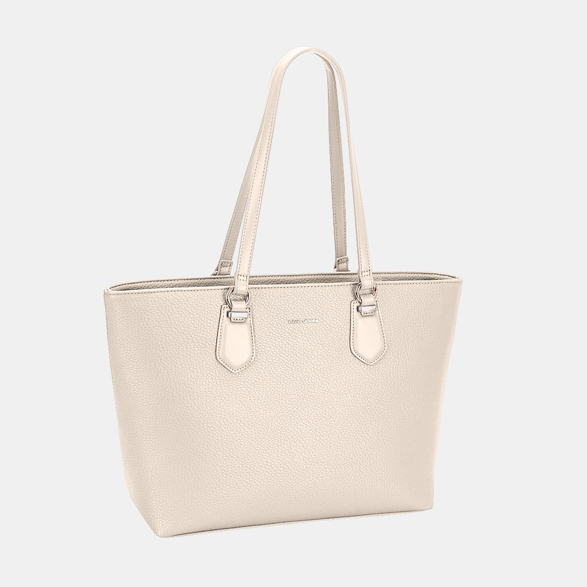 David Jones PU Leather Tote Bag Creamy White One Size