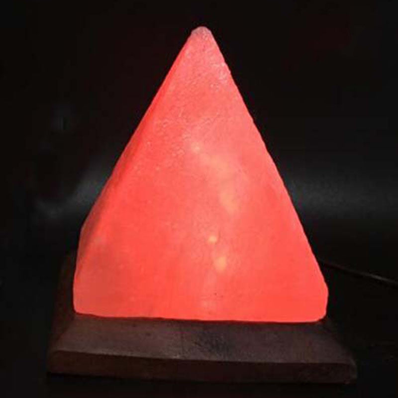 Pyramid-shaped Salt Lamp Usb Crystal Colorful Color Changing Multiple Shapes